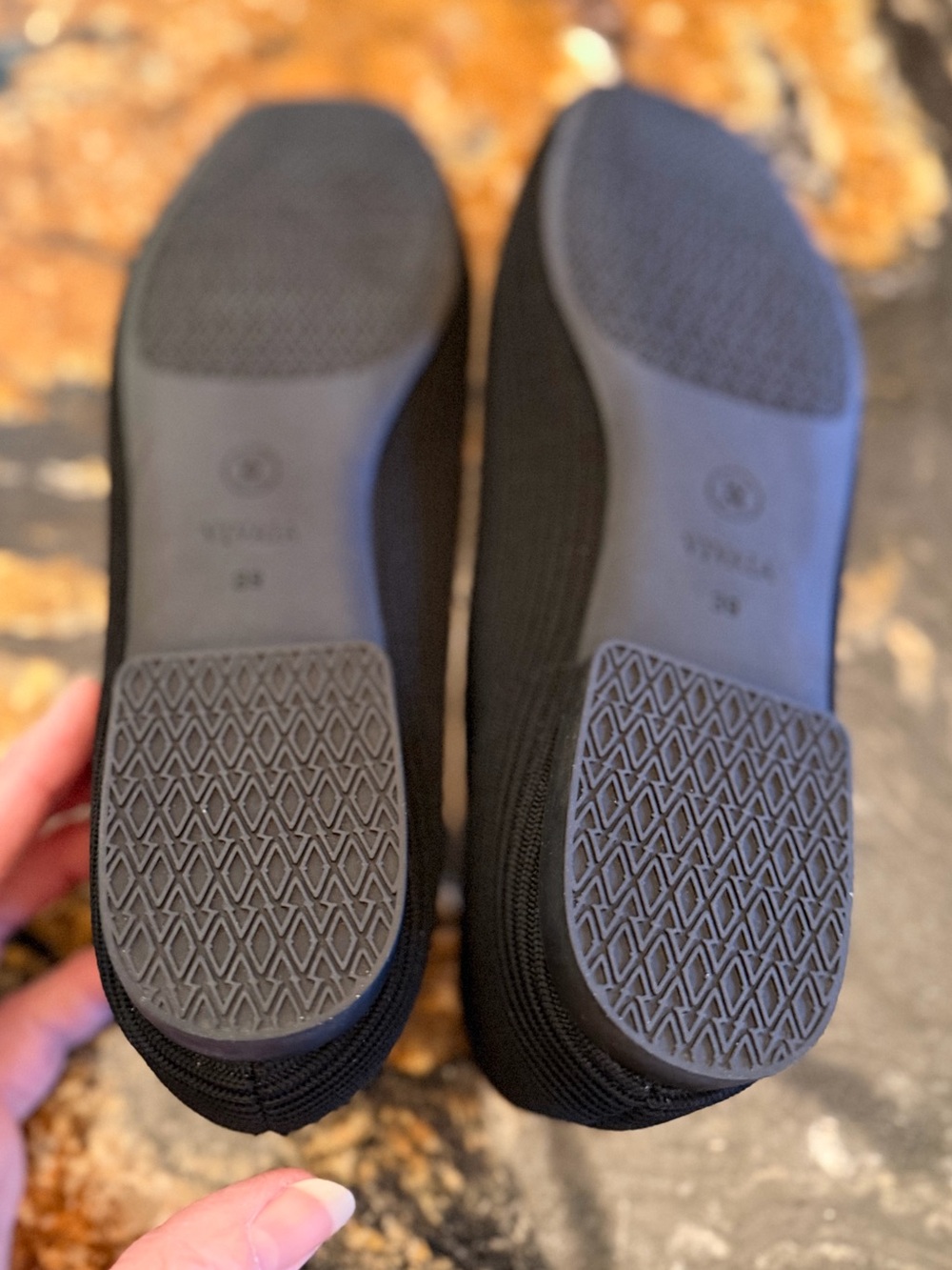 VIVAIA Margot Square-Toe V-Cut Hemp Knit Flats Black Womens 39 US 8 - Picture 9 of 16